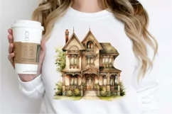 Vintage Houses Sublimation PNG Clipart Product Image 2