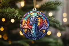 Stained Glass Dragon Sublimation PNG Clipart Product Image 2