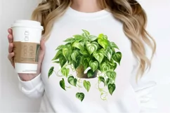Houseplants In Pot Sublimation PNG Clipart Product Image 2