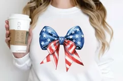 Bow 4th Of July Sublimation PNG Clipart Product Image 2