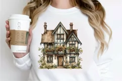 Vintage Houses Sublimation PNG Clipart Product Image 2