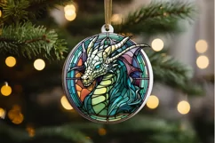 Stained Glass Dragon Sublimation PNG Clipart Product Image 2