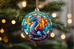 Stained Glass Dragon Sublimation PNG Clipart Product Image 2