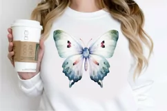 Watercolor Mystical Moth PNG Clipart Product Image 2