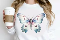 Watercolor Mystical Moth PNG Clipart Product Image 2