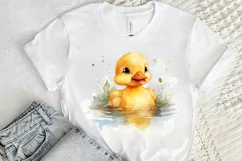 Cute Baby Duck Watercolor PNG Clipart Product Image 2