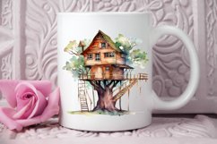 Watercolor Treehouse PNG Clipart Product Image 2