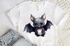 Cute Cartoon Bat Watercolor Sublimation PNG Clipart Product Image 2