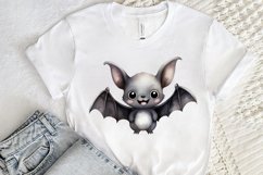 Cute Cartoon Bat Watercolor Sublimation PNG Clipart Product Image 2