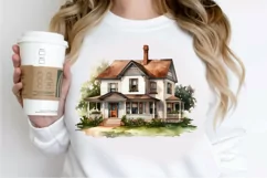 Vintage Houses Sublimation PNG Clipart Product Image 2