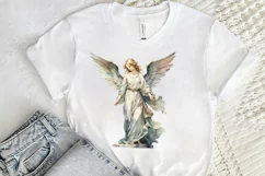Angel Statue Watercolor Sublimation PNG Clipart Product Image 2