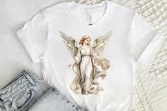 Angel Statue Watercolor Sublimation PNG Clipart Product Image 2