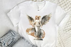 Angel Statue Watercolor Sublimation PNG Clipart Product Image 2