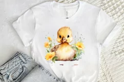 Cute Baby Duck Watercolor PNG Clipart Product Image 2