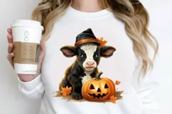 Cute Baby Cow For Halloween PNG Clipart Product Image 2