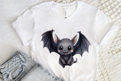 Cute Cartoon Bat Watercolor Sublimation PNG Clipart Product Image 2