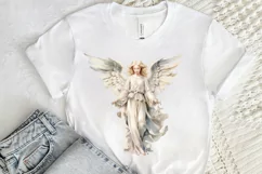 Angel Statue Watercolor Sublimation PNG Clipart Product Image 2