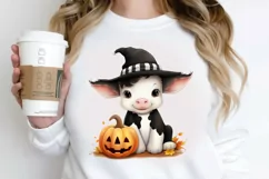 Cute Baby Cow For Halloween PNG Clipart Product Image 2