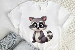 Cute Cartoon Raccoon Sublimation PNG Clipart Product Image 2
