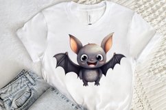 Cute Cartoon Bat Watercolor Sublimation PNG Clipart Product Image 2