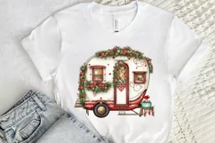 Christmas Whimsical Caravan Sublimation PNG Clipart Product Image 2