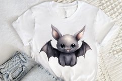 Cute Cartoon Bat Watercolor Sublimation PNG Clipart Product Image 2