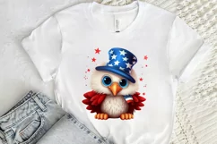 Cute Baby Bald Eagle 4th of July PNG Clipart Product Image 2