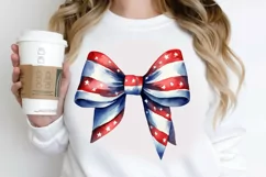 Bow 4th Of July Sublimation PNG Clipart Product Image 2