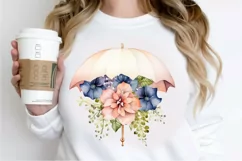 Flower Umbrella Watercolor Sublimation PNG Clipart Product Image 2