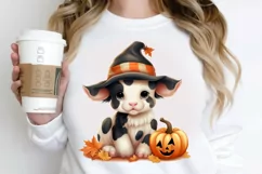 Cute Baby Cow For Halloween PNG Clipart Product Image 2