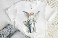 Angel Statue Watercolor Sublimation PNG Clipart Product Image 2