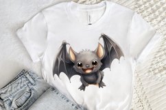 Cute Cartoon Bat Watercolor Sublimation PNG Clipart Product Image 2