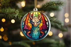 Stained Glass Dragon Sublimation PNG Clipart Product Image 2