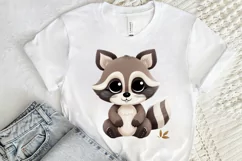 Cute Cartoon Raccoon Sublimation PNG Clipart Product Image 2