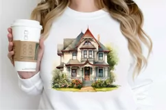 Vintage Houses Sublimation PNG Clipart Product Image 2