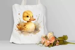 Cute Baby Duck Watercolor PNG Clipart Product Image 3