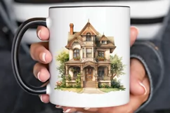 Vintage Houses Sublimation PNG Clipart Product Image 3