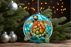 Turtle Stained Glass Sublimation PNG Clipart Product Image 3