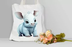 Cute Cartoon Rhino PNG Clipart Product Image 3