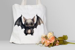 Cute Cartoon Bat Watercolor Sublimation PNG Clipart Product Image 3