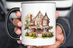 Vintage Houses Sublimation PNG Clipart Product Image 3