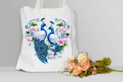 Couple Peacock Heart Sublimation PNG Clipart Product Image 3