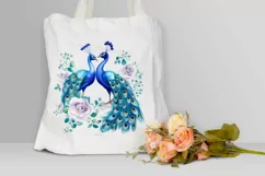 Couple Peacock Heart Sublimation PNG Clipart Product Image 3
