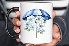 Flower Umbrella Watercolor Sublimation PNG Clipart Product Image 3