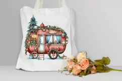 Christmas Whimsical Caravan Sublimation PNG Clipart Product Image 3