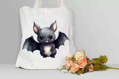 Cute Cartoon Bat Watercolor Sublimation PNG Clipart Product Image 3