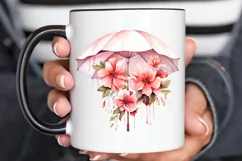 Flower Umbrella Watercolor Sublimation PNG Clipart Product Image 3