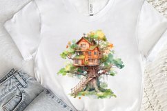 Watercolor Treehouse PNG Clipart Product Image 3