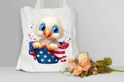 Cute Baby Bald Eagle 4th of July PNG Clipart Product Image 3