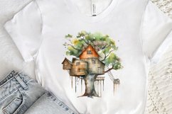 Watercolor Treehouse PNG Clipart Product Image 3